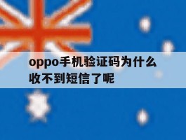 oppo手机验证码为什么收不到短信了呢