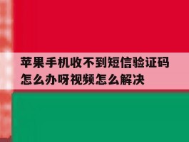包含苹果手机收不到短信验证码怎么办呀视频怎么解决的词条