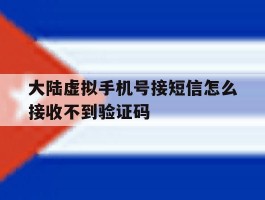 大陆虚拟手机号接短信怎么接收不到验证码
