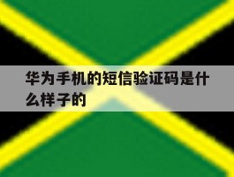 华为手机的短信验证码是什么样子的