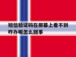 短信验证码在屏幕上看不到咋办呢怎么回事