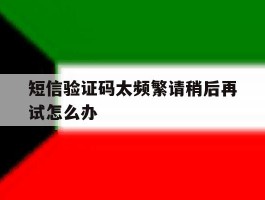 短信验证码太频繁请稍后再试怎么办