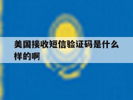 美国接收短信验证码是什么样的啊