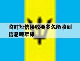 临时短信接收要多久能收到信息呢苹果