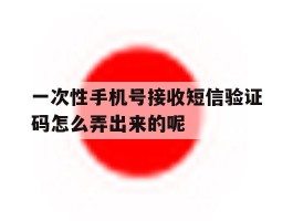 包含一次性手机号接收短信验证码怎么弄出来的呢的词条
