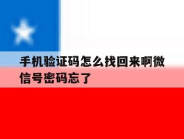 手机验证码怎么找回来啊微信号密码忘了的简单介绍