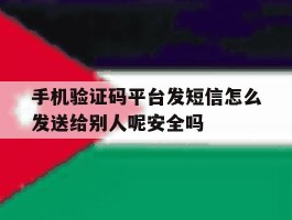 手机验证码平台发短信怎么发送给别人呢安全吗的简单介绍