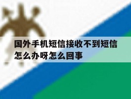 国外手机短信接收不到短信怎么办呀怎么回事的简单介绍