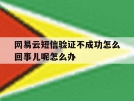 网易云短信验证不成功怎么回事儿呢怎么办的简单介绍