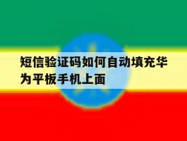 短信验证码如何自动填充华为平板手机上面
