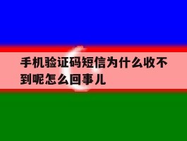 关于手机验证码短信为什么收不到呢怎么回事儿的信息