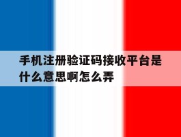 手机注册验证码接收平台是什么意思啊怎么弄