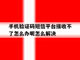 手机验证码短信平台接收不了怎么办呢怎么解决的简单介绍