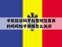 包含手机验证码平台发短信是真的吗吗知乎视频怎么关闭的词条