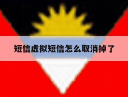 短信虚拟短信怎么取消掉了