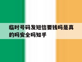 包含临时号码发短信要钱吗是真的吗安全吗知乎的词条