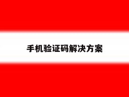 手机验证码解决方案