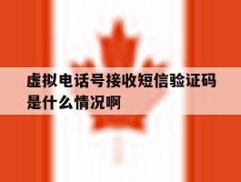 虚拟电话号接收短信验证码是什么情况啊
