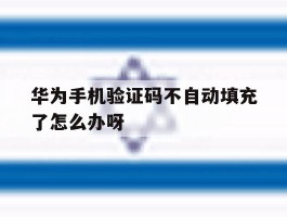 关于华为手机验证码不自动填充了怎么办呀的信息