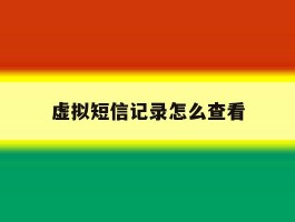 虚拟短信记录怎么查看