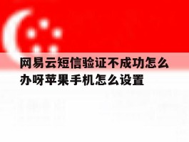 关于网易云短信验证不成功怎么办呀苹果手机怎么设置的信息